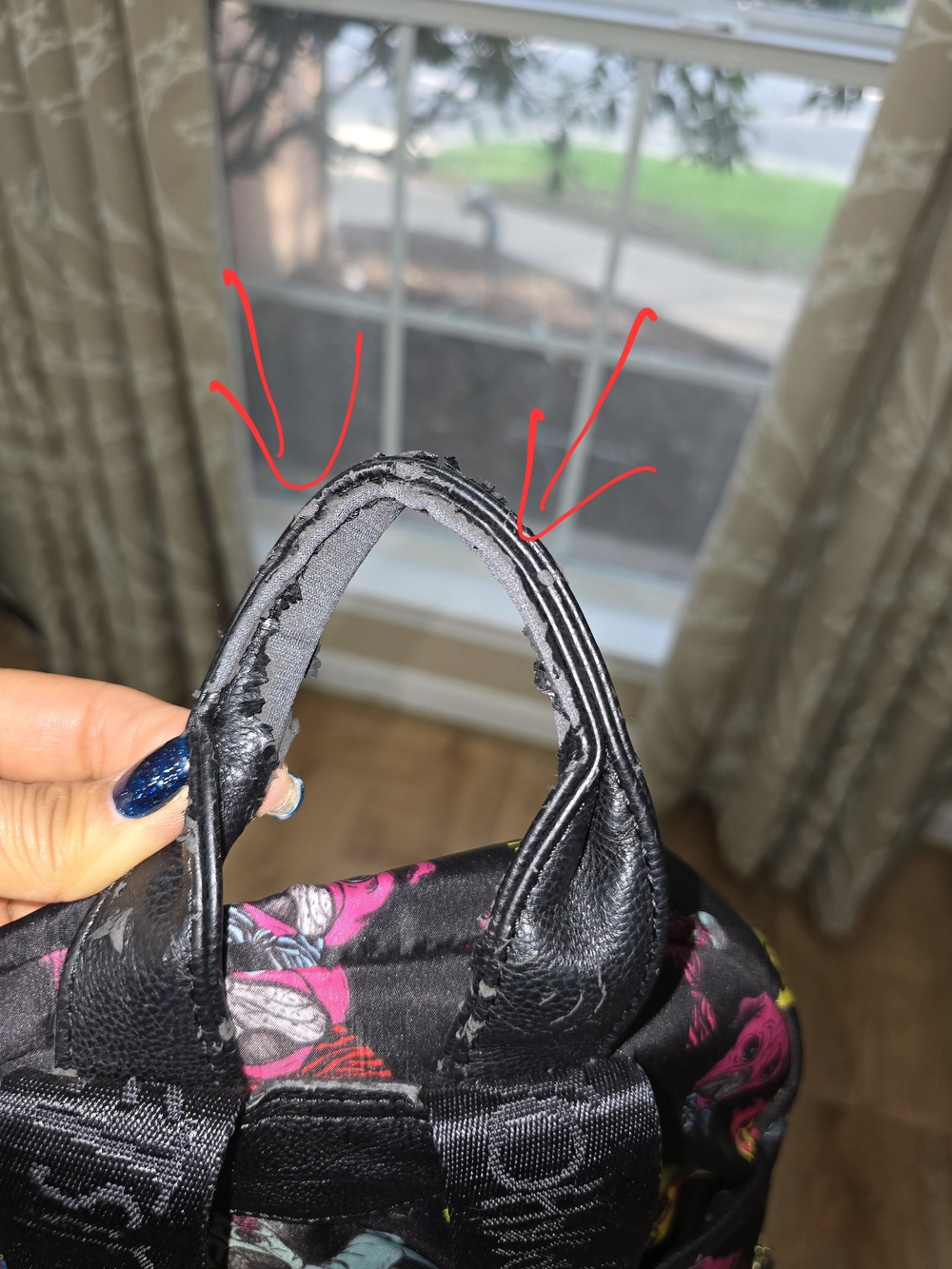 Betsey Johnson Neon Pug Print Backpack - Picture 6 of 6